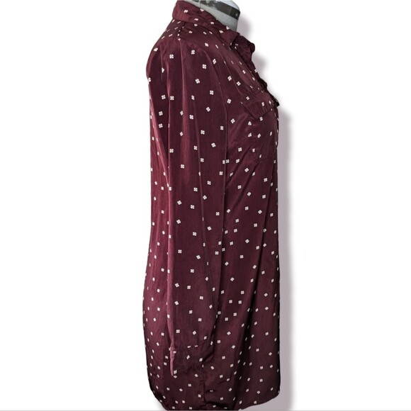 Women's Old Navy Burgundy Floral T-Shirt Dress, Size Medium - Picture 5 of 5